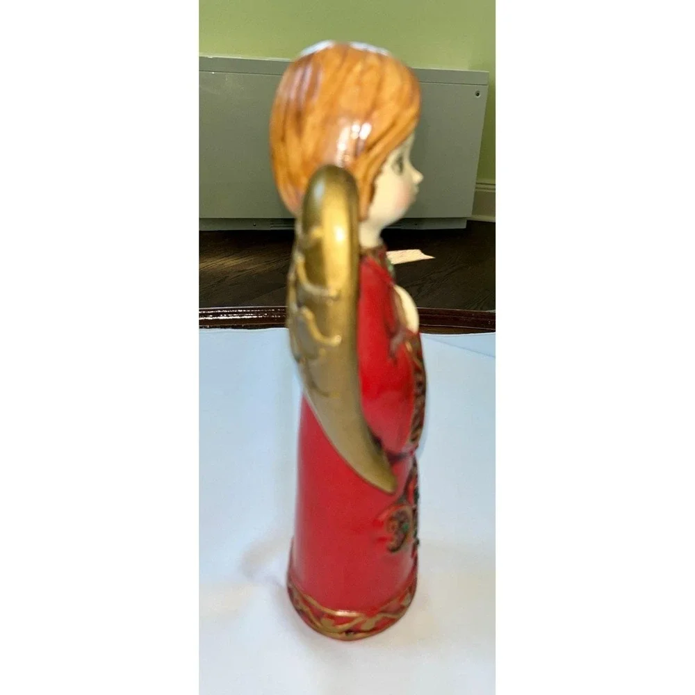 Vintage 1960's Ardco MCM Paper Mache Big Eyes Prayer Angel With Rhinestones
